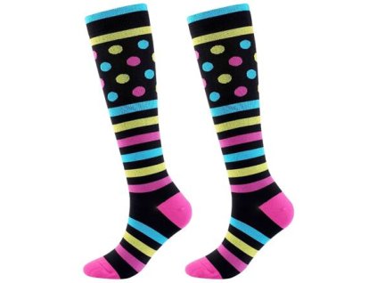 330172 striped dots damske kompresni podkolenky velikost obleceni l