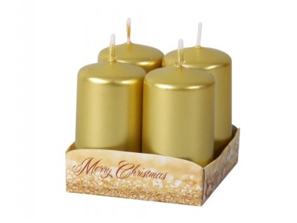 235245 1 svicka adventni metalicka leskla d4x6cm 4ks