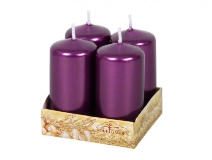 164466 svicka adventni metalicka leskla d4x8cm 4ks