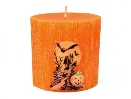 259281 1 svicka halloween elipsa zdobena vyrezavana 7 5x5 5x8cm
