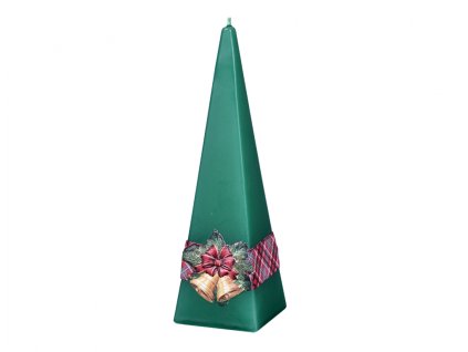 165636 svicka zvonek na serpe pyramida vanocni 6x6x19cm