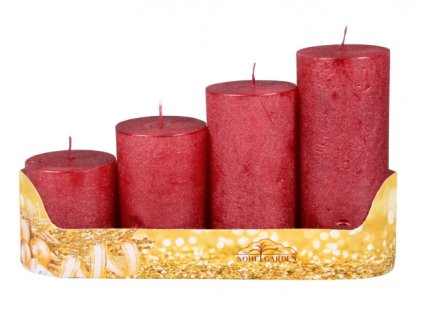 93864 svicky adventni stupnovite rustik metal d5x6 8 10 12cm 4ks