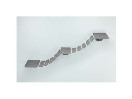 247602 splhaci zebrik k upevneni na stenu 3 platformy 150x30cm sedohneda