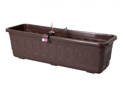 Truhlík FANTAZIE SMART samozavlažovací plastový (Barva Hnědá, Šířka 40 cm)