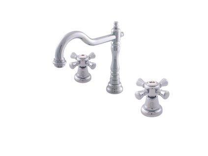 Vodovodní baterie umyvadlová s výpustí click-clack MORAVA RETRO MK332 (Barva chrom, Rozměr 3/8'')