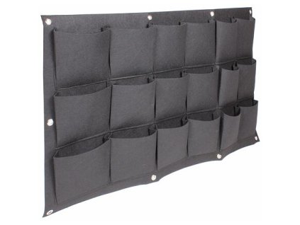 184050 wall grow bag 18 textilni kvetinace na zed cerna baleni 1 ks