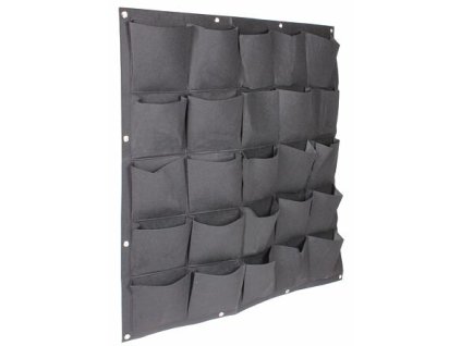 184053 wall grow bag 25 textilni kvetinace na zed cerna baleni 1 ks
