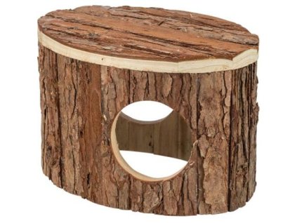 348463 domek mette pro krecky 18 x 12 x 12 cm prirodni drevo s kurou