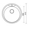 140748 1 sinks round 510 v 0 6mm matny nerezovy kuchynsky drez