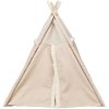 182142 2 teepee boho s polstarem 55 x 65 x 44 cm bavlna bezova