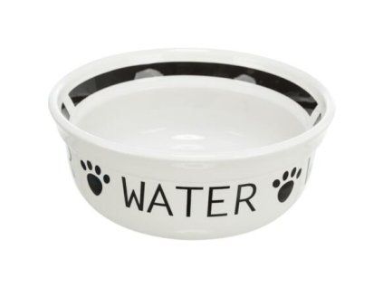 354643 keramicka miska water bila cerna