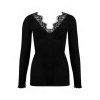 tee shirt manches longues bien être lise charmel plaisir caresse noir (3)