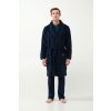 Pánsky klasický modrý flísový župan 21607