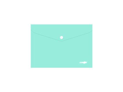 Obal s patentkou PP/A5 Pastel - zelený