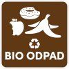 Samolepka/nálepka na separovaný odpad – BIO ODPAD, 15 x 15 cm