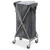Vozík na bielizeň chrom, 100L PVC vrece