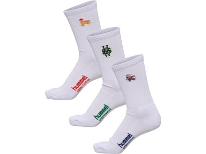 HUMMEL 228035 - Ponožky hml3-PACK SOCKS EMBROIDERY