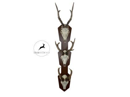 Vertical Triple Trophy Mount – Metal Panel for 3 Trophies (Diamond System)