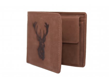 Kožená peňaženka - jelenia hlavad2