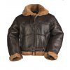 Bunda kožená BRIT BOMBER RAF s golierom HNEDÁ