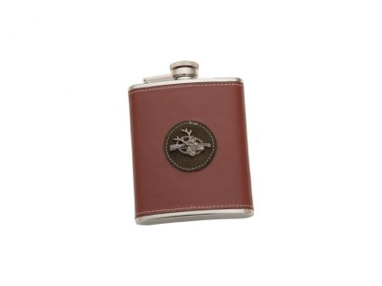 Placatka nerez s motivem Lovu zdar 180 ml