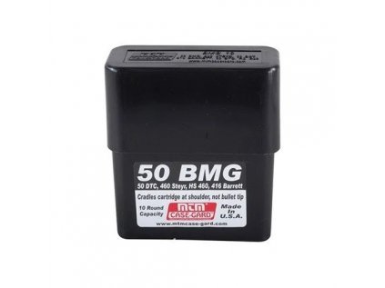 Krabička na náboje MTM Case Gard, na 10 nábojů .50 BMG/.416 Barett, černá