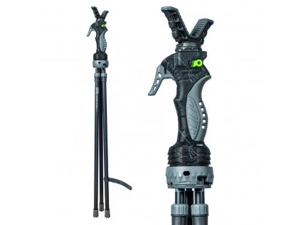 Trojnožka Primos, JS Trigger Stick, GEN3, pro střelbu v stoje, v kleče v sedě, černá ONYX