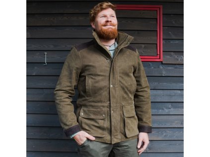 Kožená bunda Carl Mayer Friedberg, barva: hnědo-olivová, velikost: 64