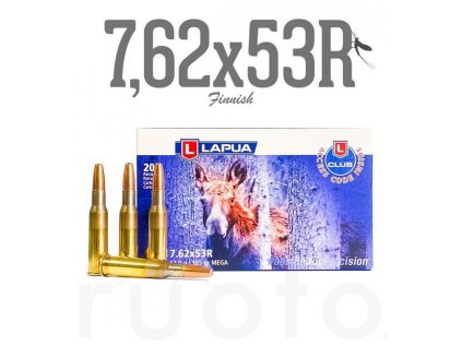 Náboj kulový Lapua, Mega, 7,62x53R, 185GR (11,9g), Mega