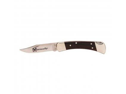 Zavírací nůž Hornady, Buck 110, dřevěná střenka, kožené pouzdro