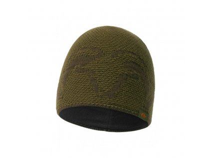 Zimní čepice Blaser Beanie pletená, barva: tmavě zelená, velikost: univerzální