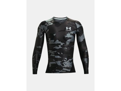 Kompresní tričko Under Armour HG IsoChill Comp Print LS, velikost: L, barva: černá