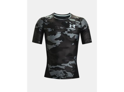 Kompresní tričko Under Armour HG Isochill Comp Print SS, velikost: L, barva: černá