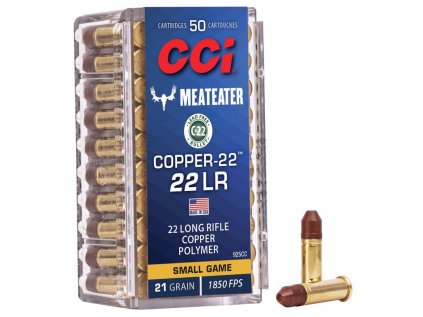 Náboj kulový CCI, Copper-22, .22LR, 21GR, CHP, náboj s kompozitní leadfree střelou