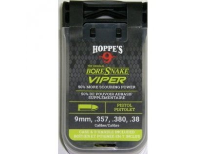 Čistící šňůra Hoppe's, Boresnake VIPER pro krátké kulové zbraně ráže 9mm, .380", .357" atd