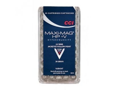 Náboj kulový CCI, Varmint - MAXI-Mag HP+V, .22 Win. Mag.., 30GR, JHP