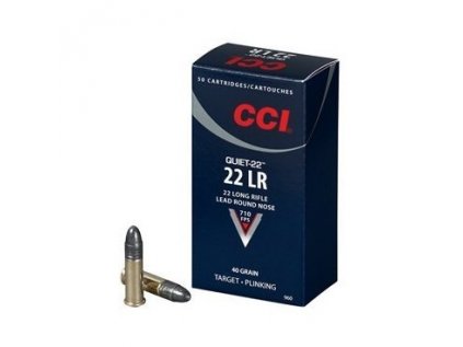 Náboj kulový CCI, Subsonic Quiet-22 Target, .22LR, 40GR (2,6g), LRN