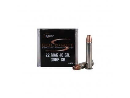 Náboj kulový Speer, Personal Protection, .22 WMR, 40GR, GoldDot HP