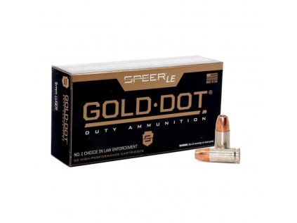 Náboj kulový Speer, Lawman, 9mm Luger, 115GR (7,5g), Gold Dot HP