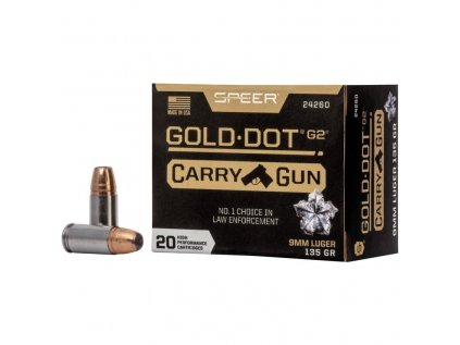 Náboj kulový Speer, Carry Gun, 9mm Luger, 135GR (8,7g), GoldDot HP