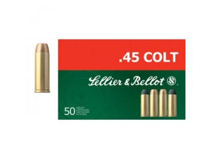 Náboj kulový Sellier a Bellot, Pistol-Revolver, .45 Colt, 250GR/15,60g, LFN