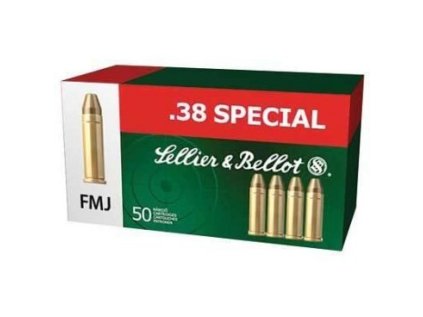 Náboj kulový Sellier a Bellot, Pistol-Revolver, .38 Special, 158GR/10,25g, FMJ