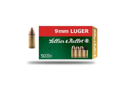 Náboj kulový Sellier a Bellot, Pistol-Revolver, 9mm Luger, 124GR/8,00g, FMJ