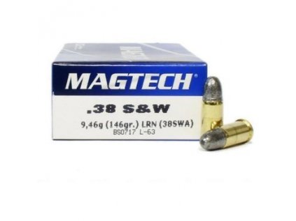 Náboj kulový Magtech, .38 Smith a Wesson, 146GR, LRN