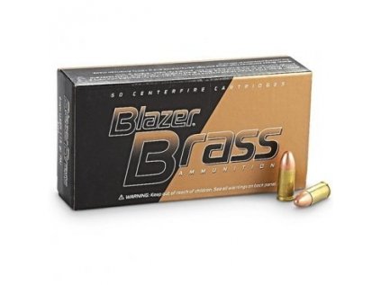 Náboj kulový CCI, Blazer Brass, 9mm Luger, 124GR (8,0g), FMJ