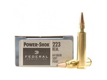 Náboj kulový Federal, Power-Shok, .223 Rem., 64GR (4,15g), Soft Point