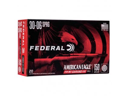 Náboj kulový Federal, American Eagle, .30-06 Spr., 150GR (9,7g), FMJ, pro pušky M1 Garand