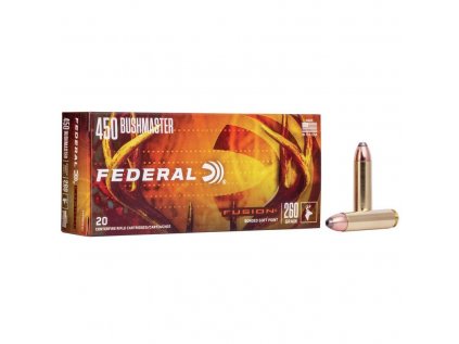 Náboj kulový Federal, Fusion, .450 Bushmaster, 300GR (19,4g), Bonded Soft Point