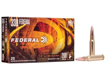 Náboj kulový Federal, Fusion, .338 Federal, 200GR (12,9g), Bonded Soft Point