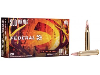 Náboj kulový Federal, Fusion, .300 Win.Mag., 180GR (11,6g), Bonded Soft Point